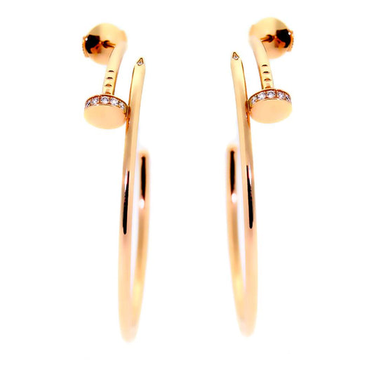 Cartier Juste Un Clou Diamond Rose Gold Earrings