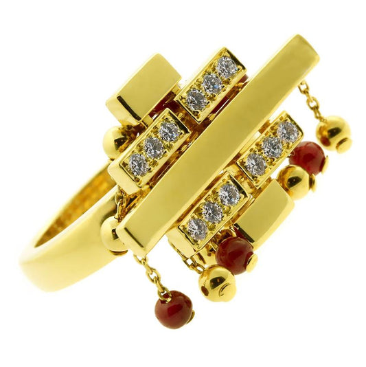Cartier Le Baiser Du Dragon Diamond Gold Ring
