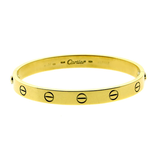 Cartier Love Bangle Bracelet 18k Yellow Gold Sz 16