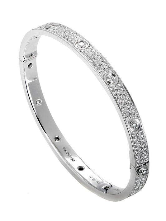 Cartier Love Diamond Pave Bangle Bracelet