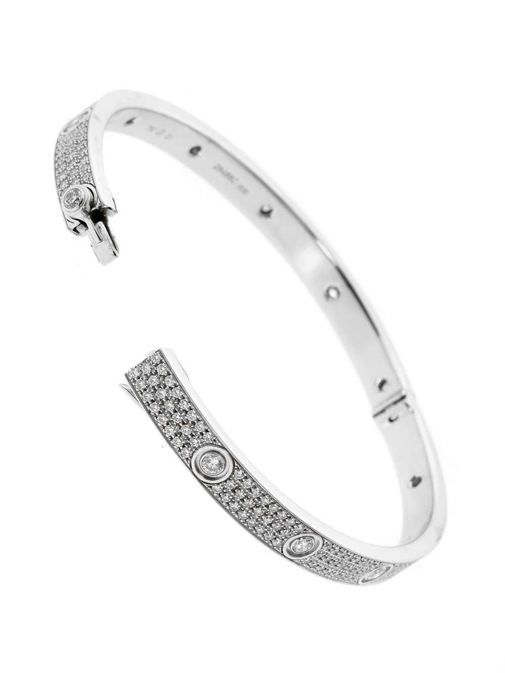 Cartier Love Diamond Pave Bangle Bracelet