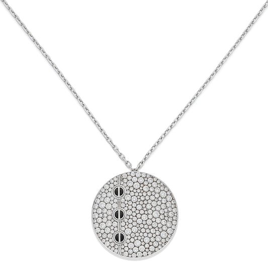 Cartier Love Pave Diamond White Gold Necklace