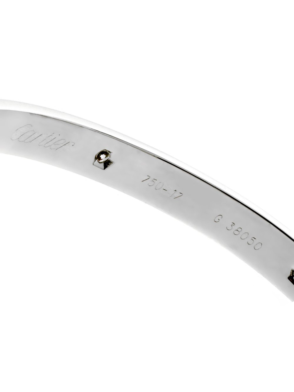 Cartier Love White Gold Diamond Bangle Bracelet