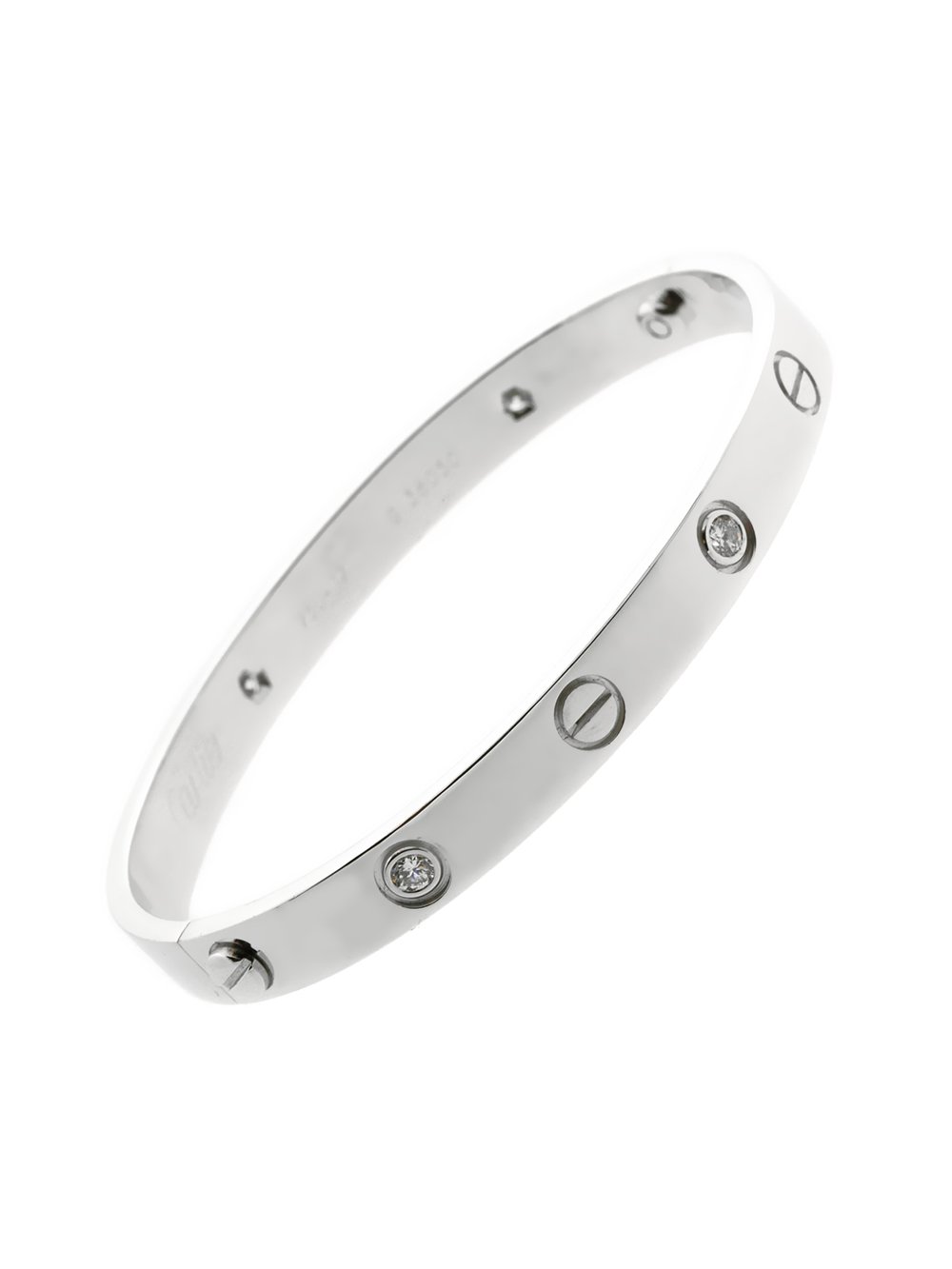 Cartier Love White Gold Diamond Bangle Bracelet