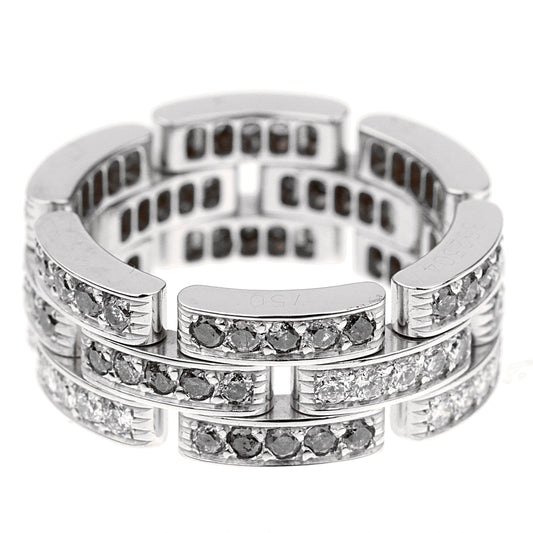 Cartier Maillon  Limited Edition Panthere Diamond White Gold Ring