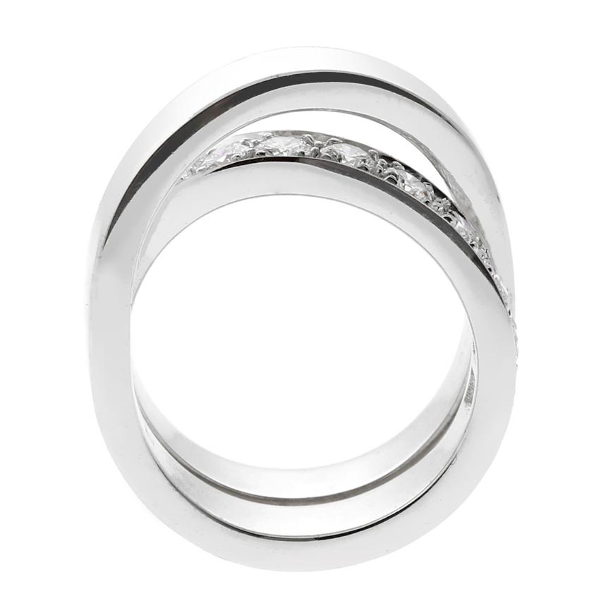 Cartier Nouvelle Vague Diamond White Gold Crossover Ring