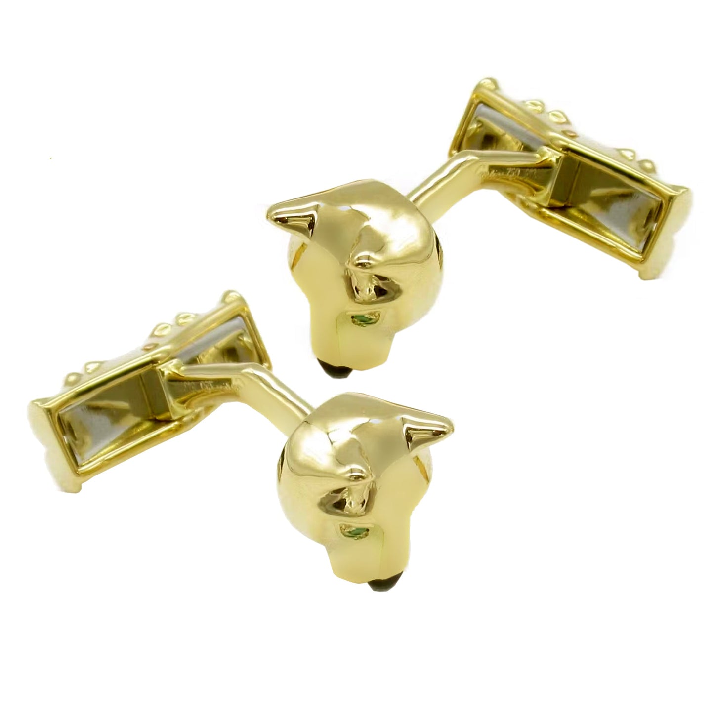 Cartier Panthere Bamboo Vintage Yellow Gold Cufflinks