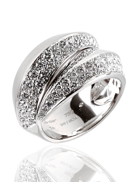 Cartier Panthere Diamond Ring in 18k White Gold