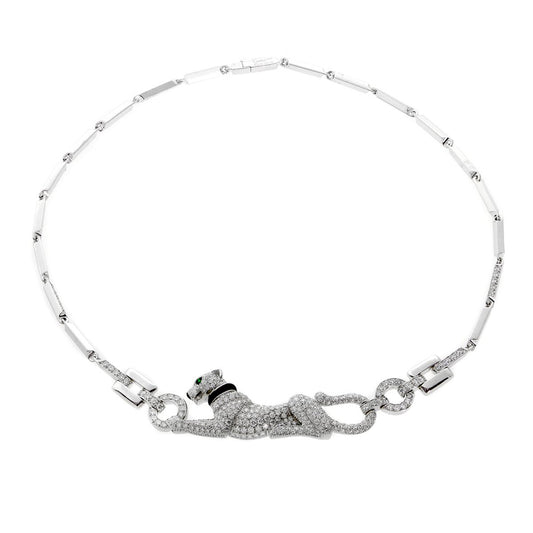 Cartier Panthere Diamond White Gold Necklace