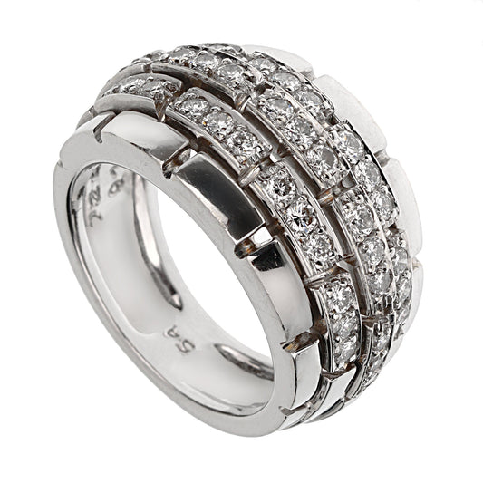 Cartier Panthere Oriane Diamond 18k White Gold Cocktail Ring