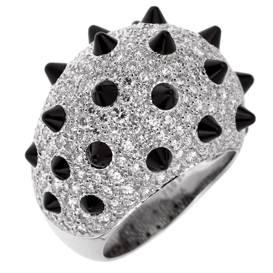 Cartier Panthere de Cartier Spike Diamond Onyx White Gold Ring