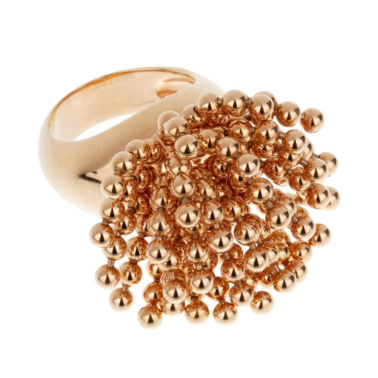 Cartier Perruque Wig 18k Rose Gold Cocktail Ring Sz 7 1/2