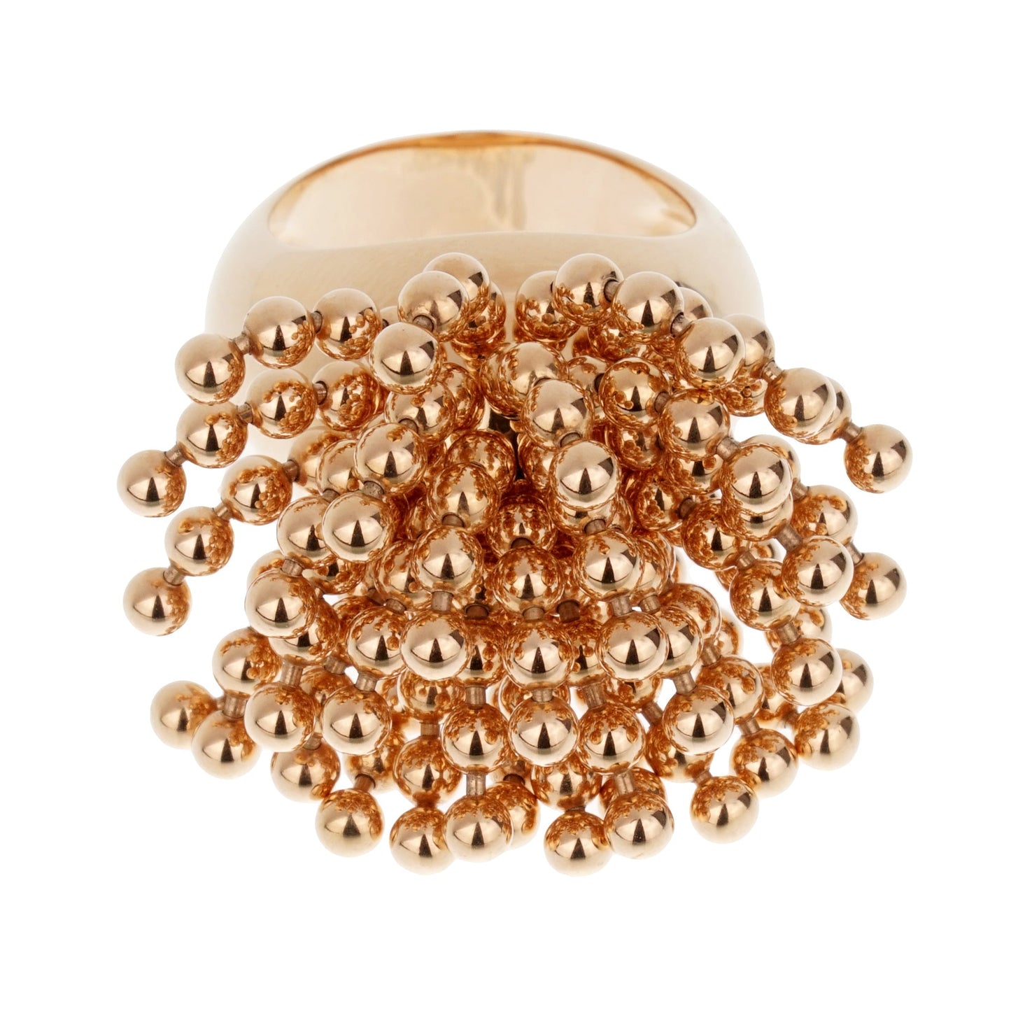 Cartier Perruque Wig 18k Rose Gold Cocktail Ring Sz 7 1/2