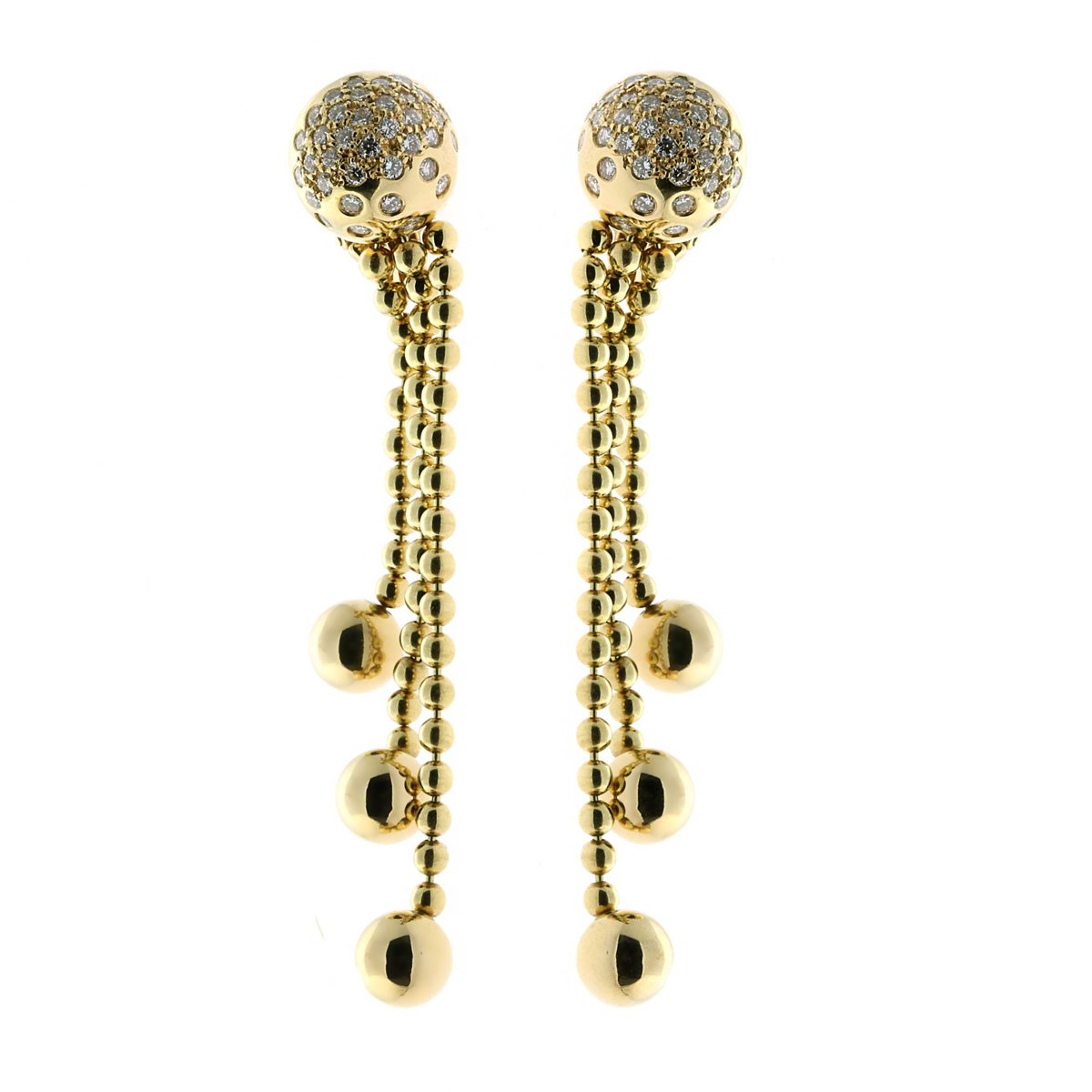 Cartier Pluie de Diamants Diamond Gold Earrings
