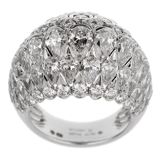 Cartier Pluie Diamond Bombe White Gold Cocktail Ring