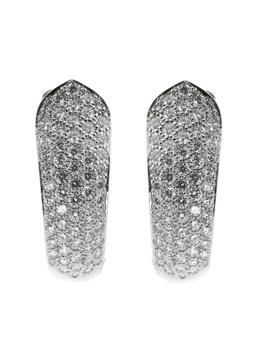 Cartier Ruban Diamond White Gold Earrings