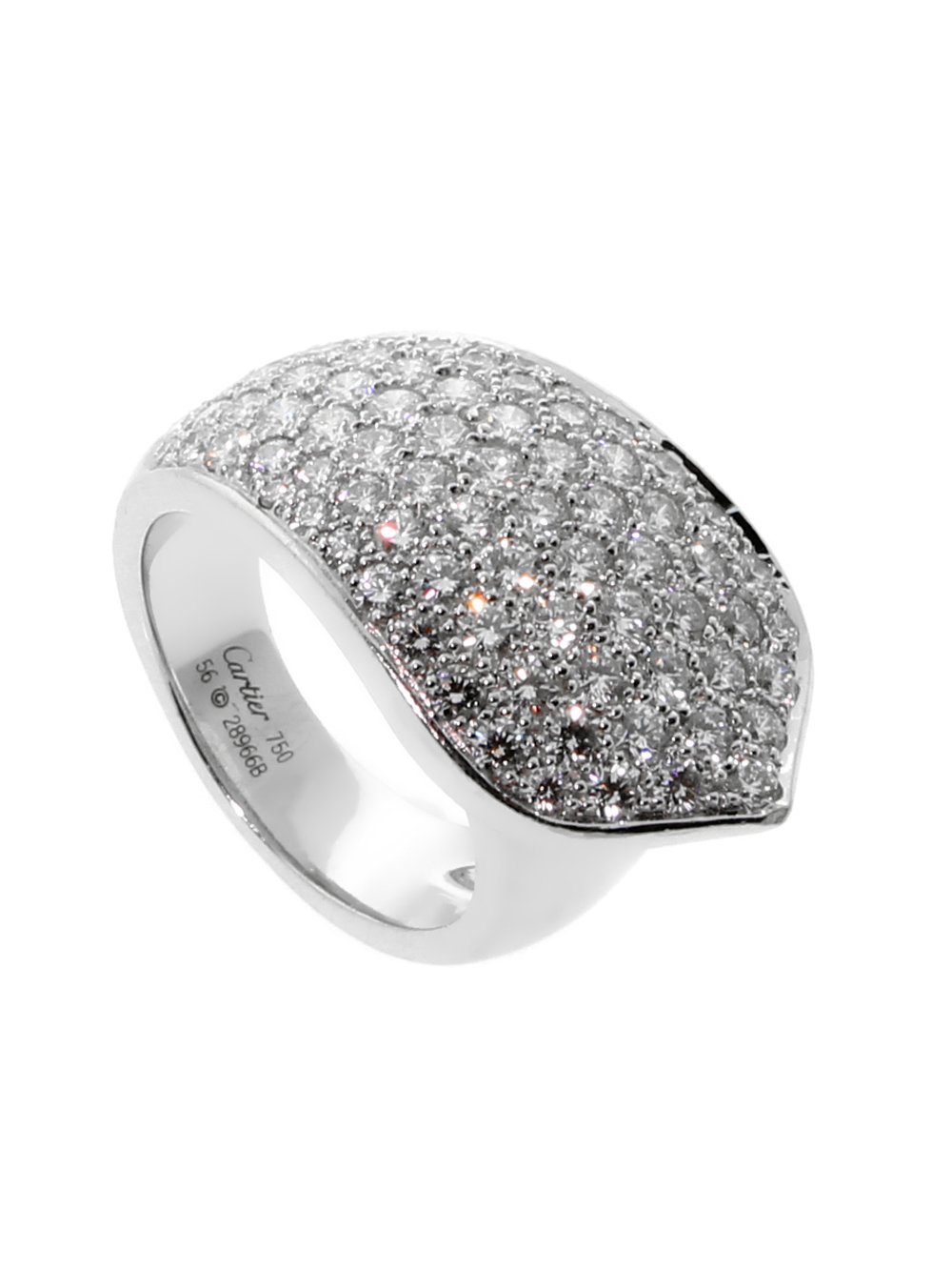 Cartier Ruban Diamond White Gold Ring