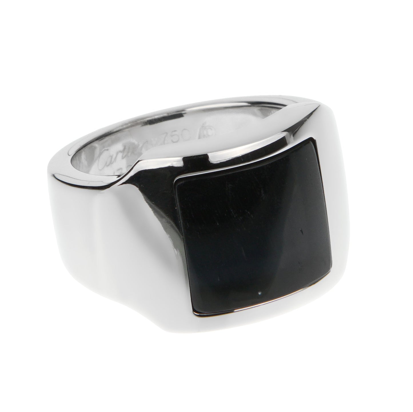 Cartier Santos White Gold Hawks Eye Cocktail Ring