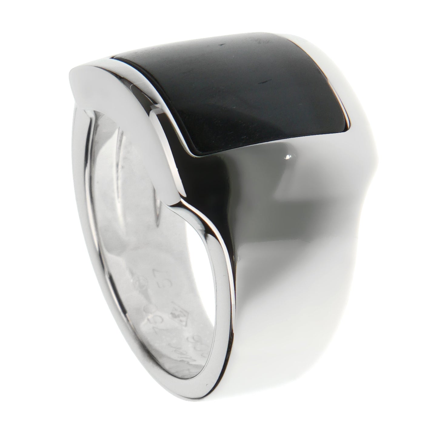 Cartier Santos White Gold Hawks Eye Cocktail Ring