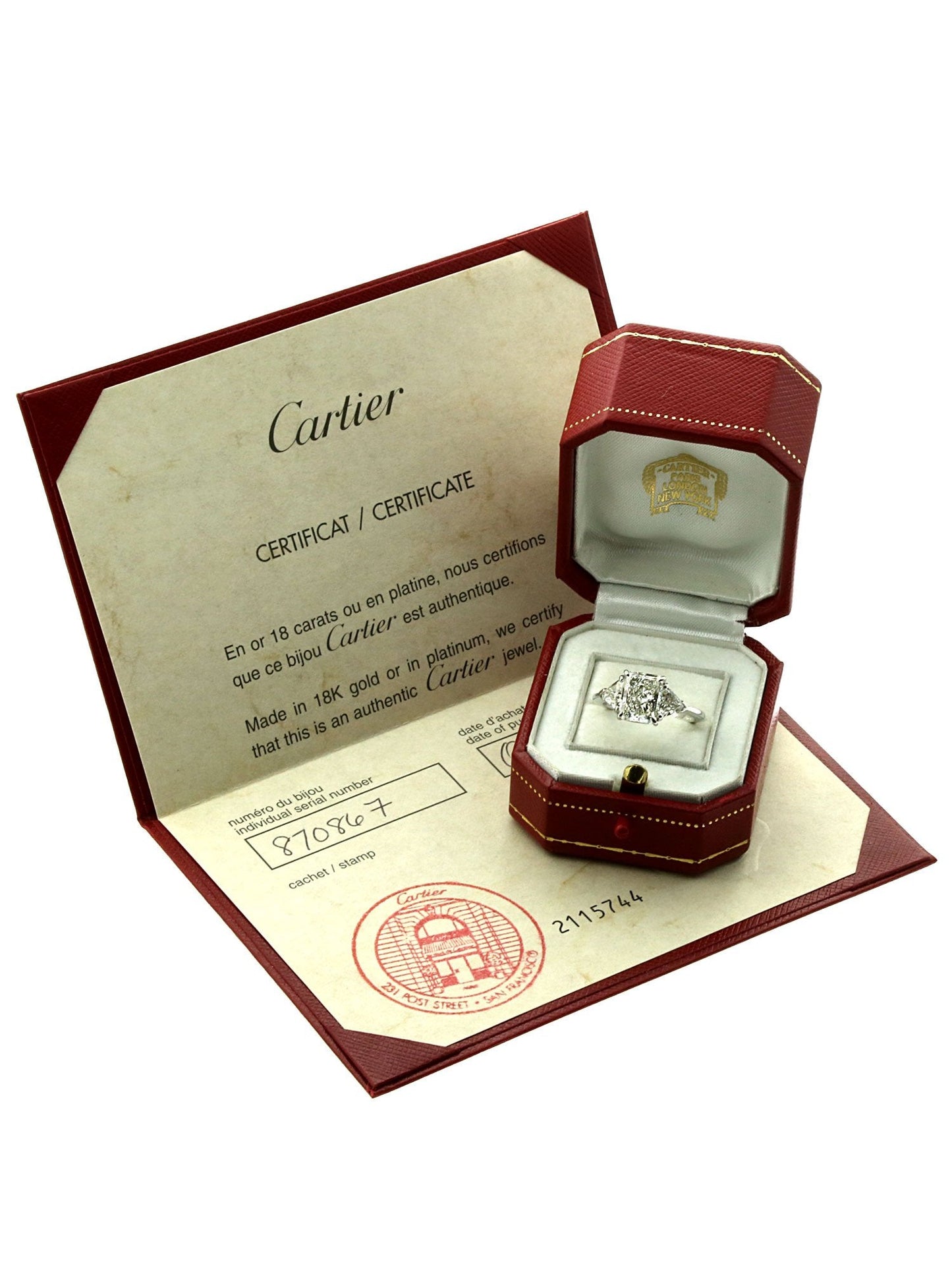 Cartier Starburst Diamond Engagement Ring in Platinum