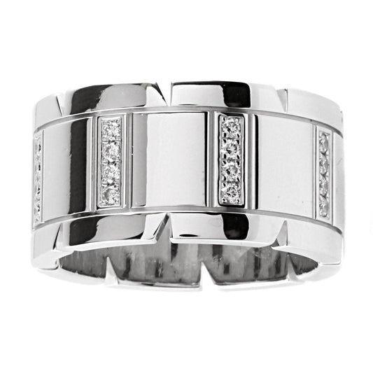 Cartier Tank Francaise Diamond Ring in 18k White Gold B4054700