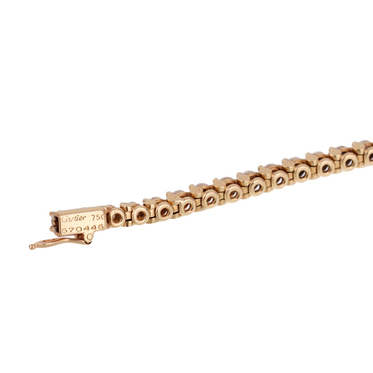 Cartier Tennis Diamond Yellow Gold Anklet