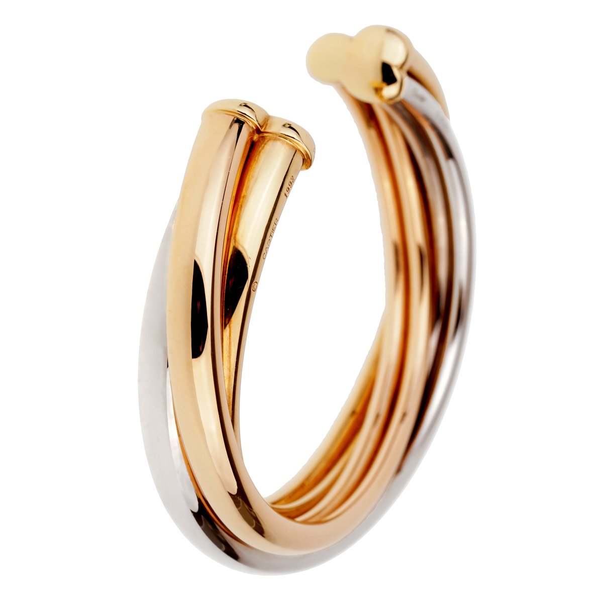Cartier Trinity Gold Cuff Bangle Bracelet