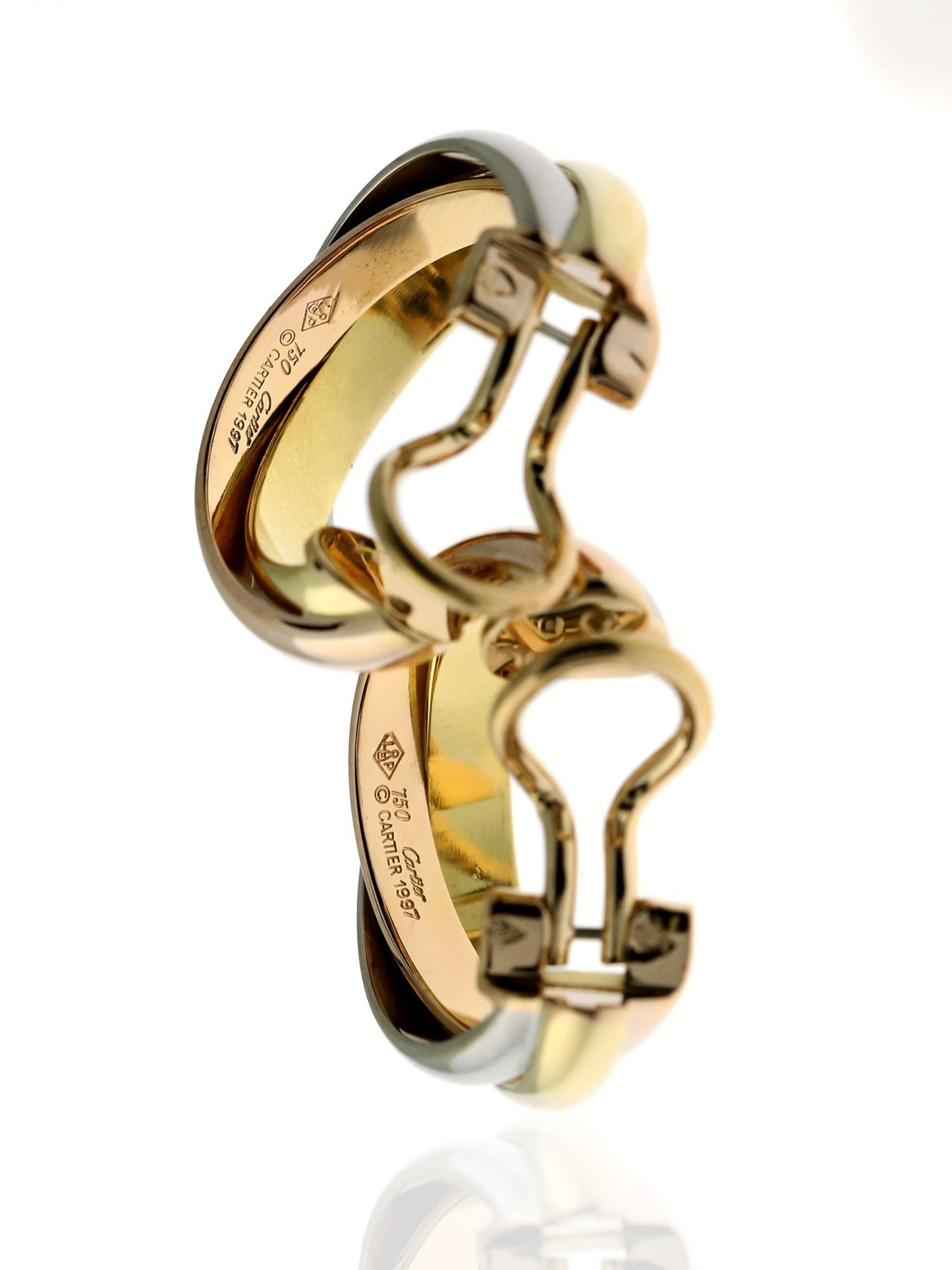 Cartier Trinity Multitone Gold Earrings