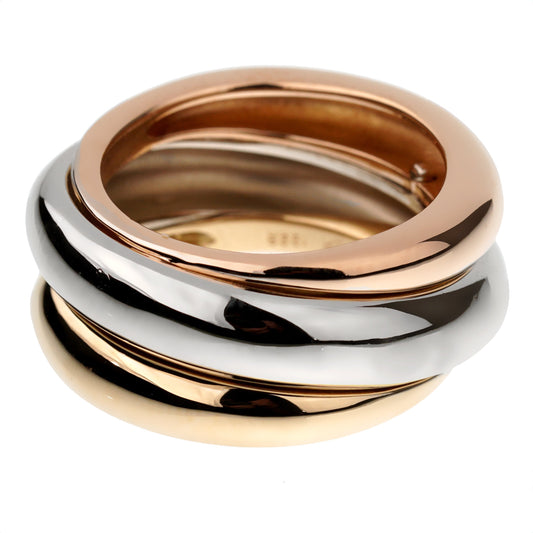 Cartier Trinity Vintage Tricolor Band Gold Ring