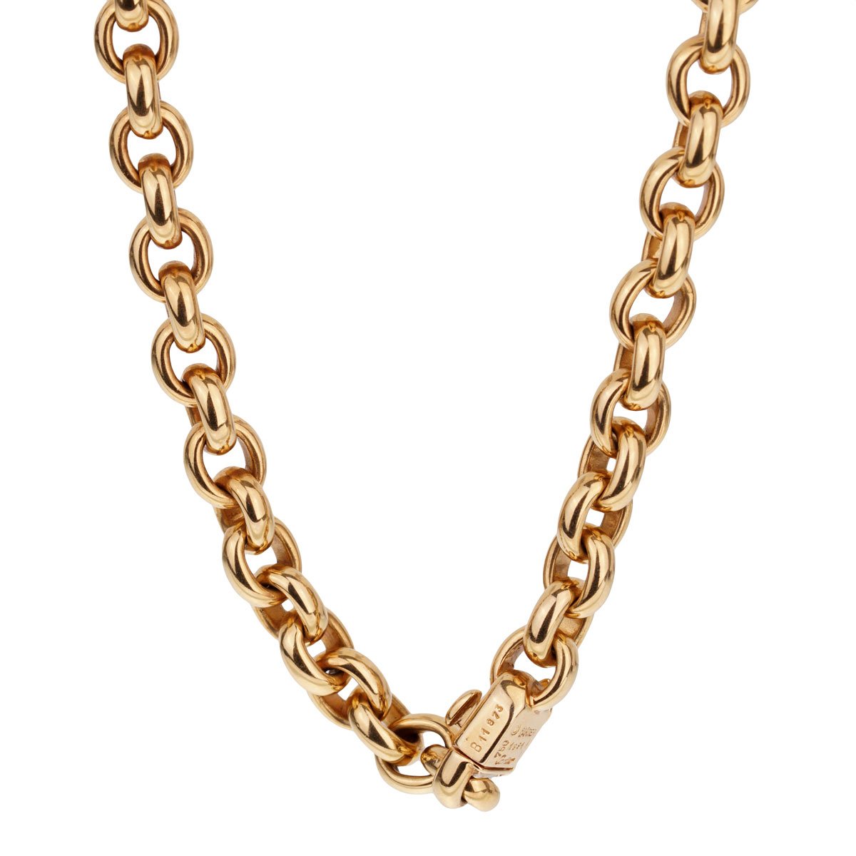 Cartier Vintage Cable Link Yellow Gold Necklace