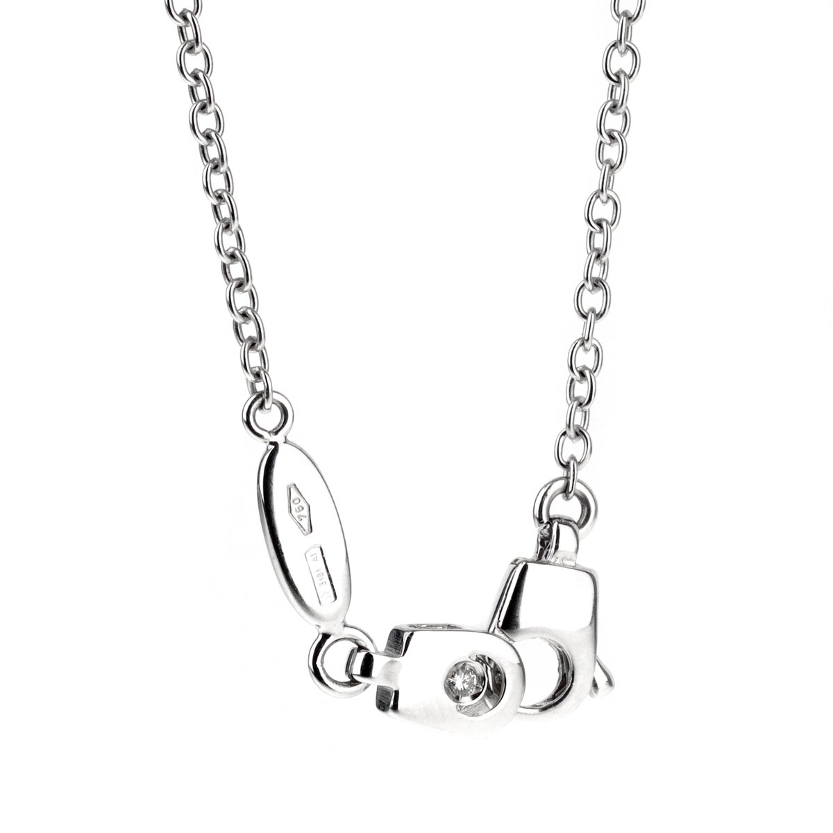 Casella Diamond White Gold Cross Necklace