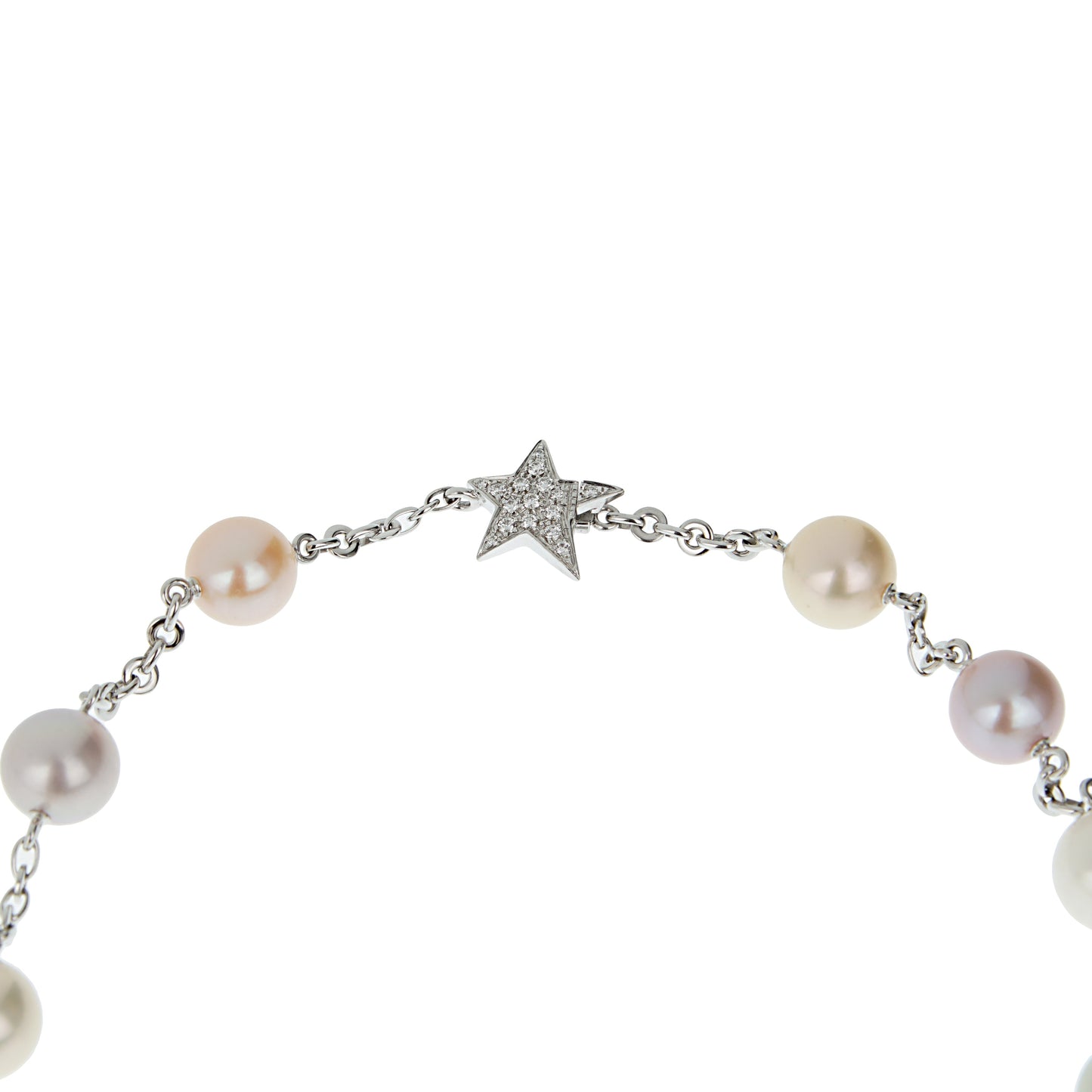 Chanel Camellia & Comete Motif Pearl Diamond White Gold Necklace