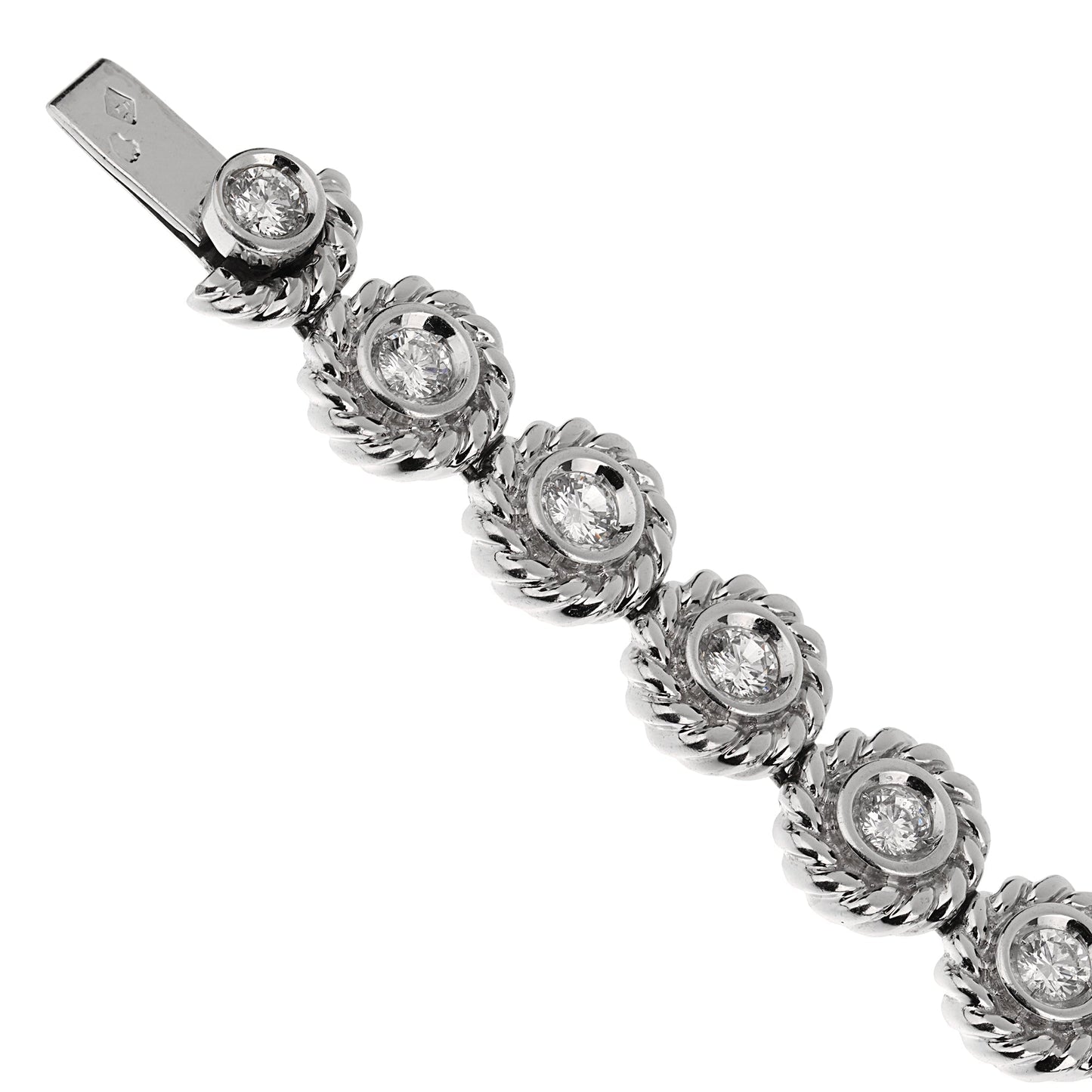 Chanel Camellia White Gold Diamond Tennis Bracelet