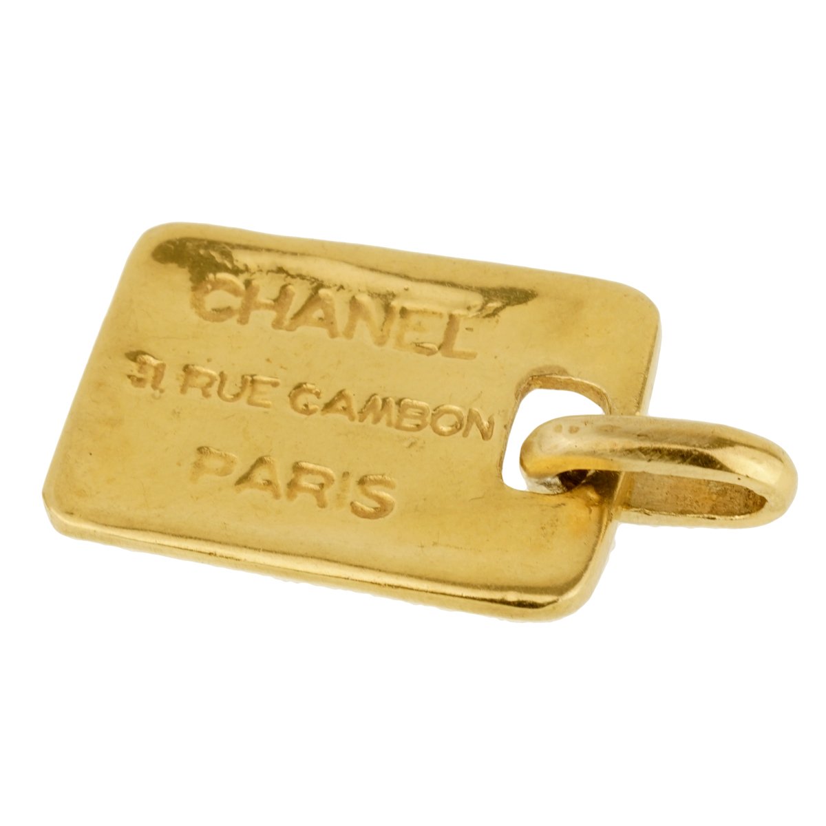 Chanel Dog Tag Yellow Gold  Pendant