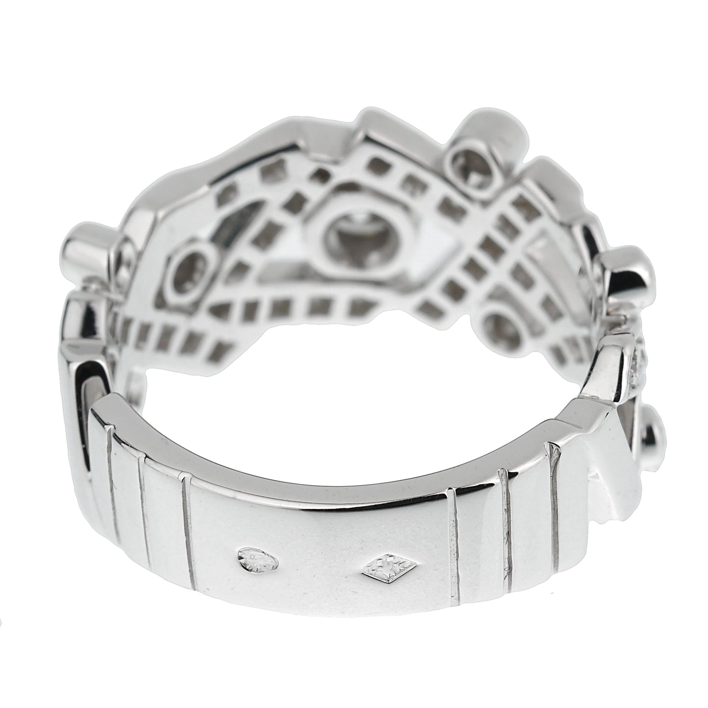 Chanel Hugs & Kisses Diamond White Gold Cocktail Ring Sz 6