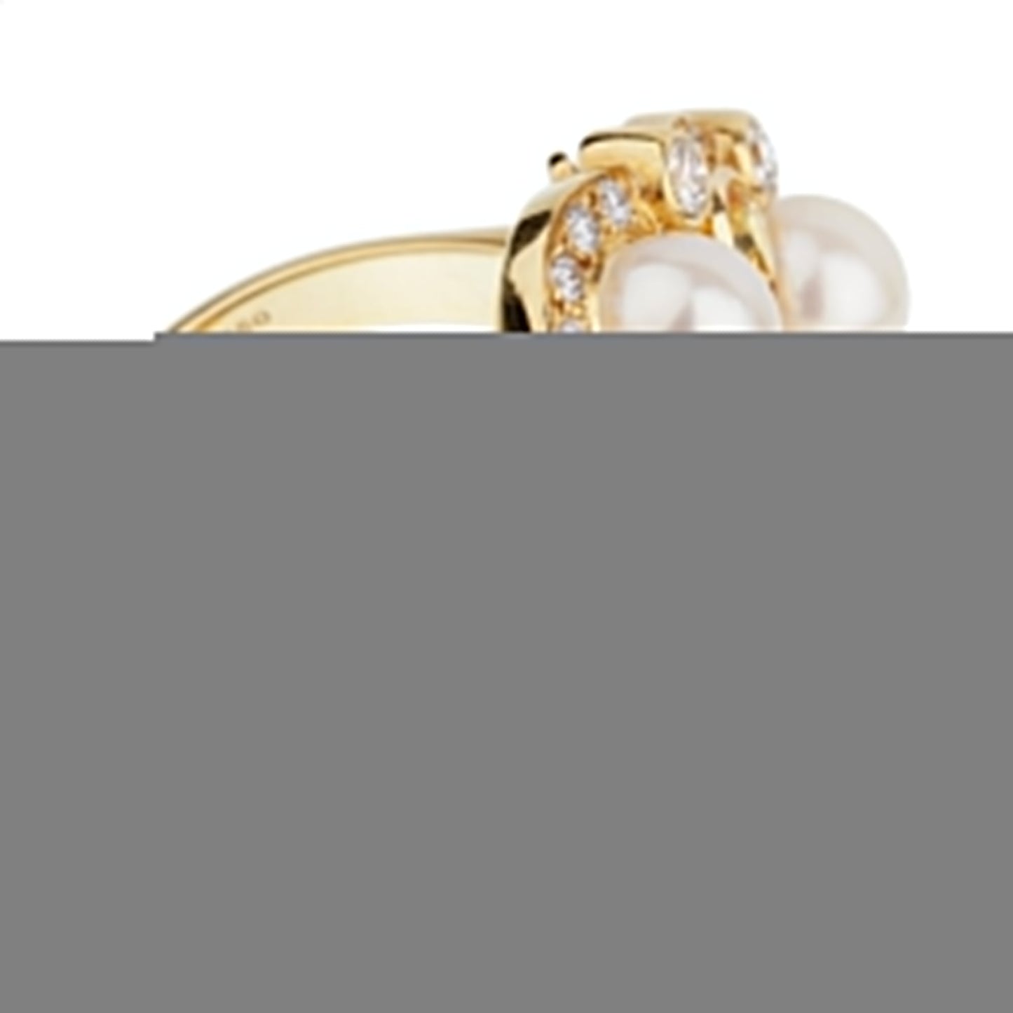 Chanel Pearl Diamond Yellow Sapphire 18k Yellow Gold Cocktail Ring