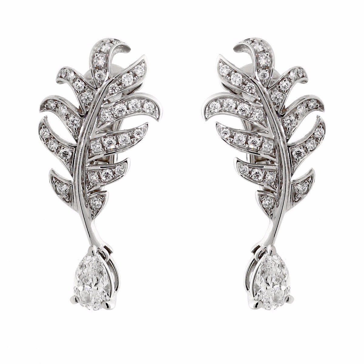 Chanel Plume De Chanel Diamond Earrings