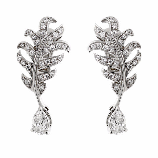Chanel Plume De Chanel Diamond Earrings