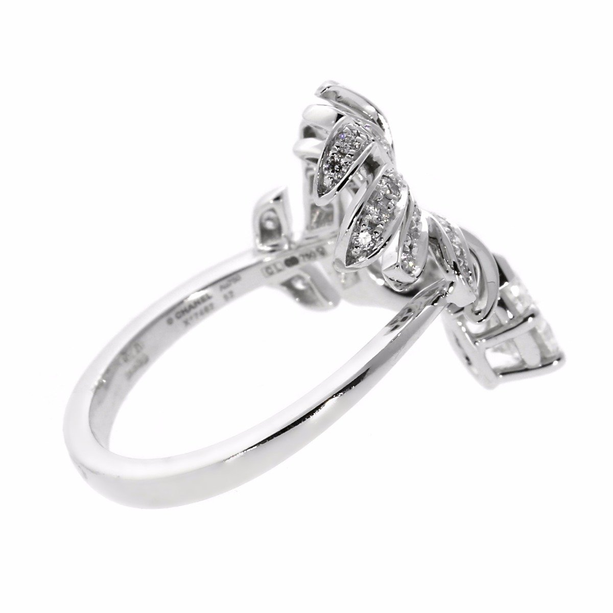 Chanel Plume Diamond Gold Cocktail Ring