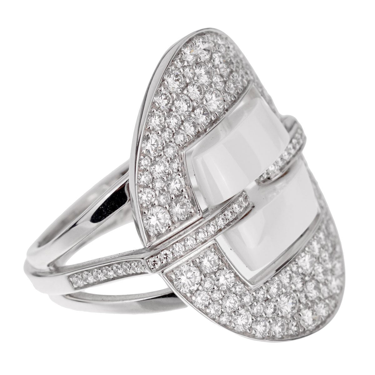 Chanel Ultra Diamond White Gold Ceramic Ring