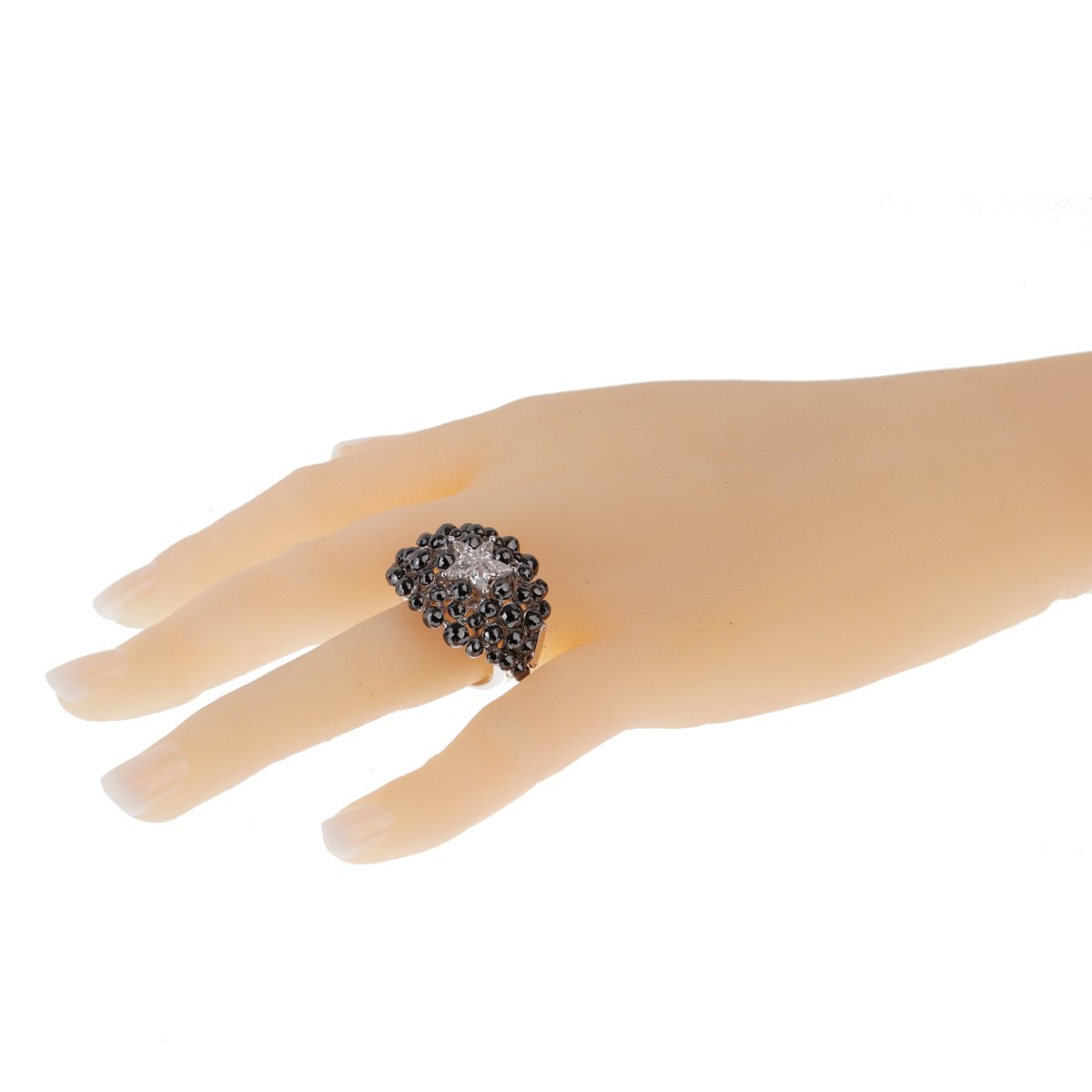 Charade Diamond Cocktail Star 18k White Gold Ring