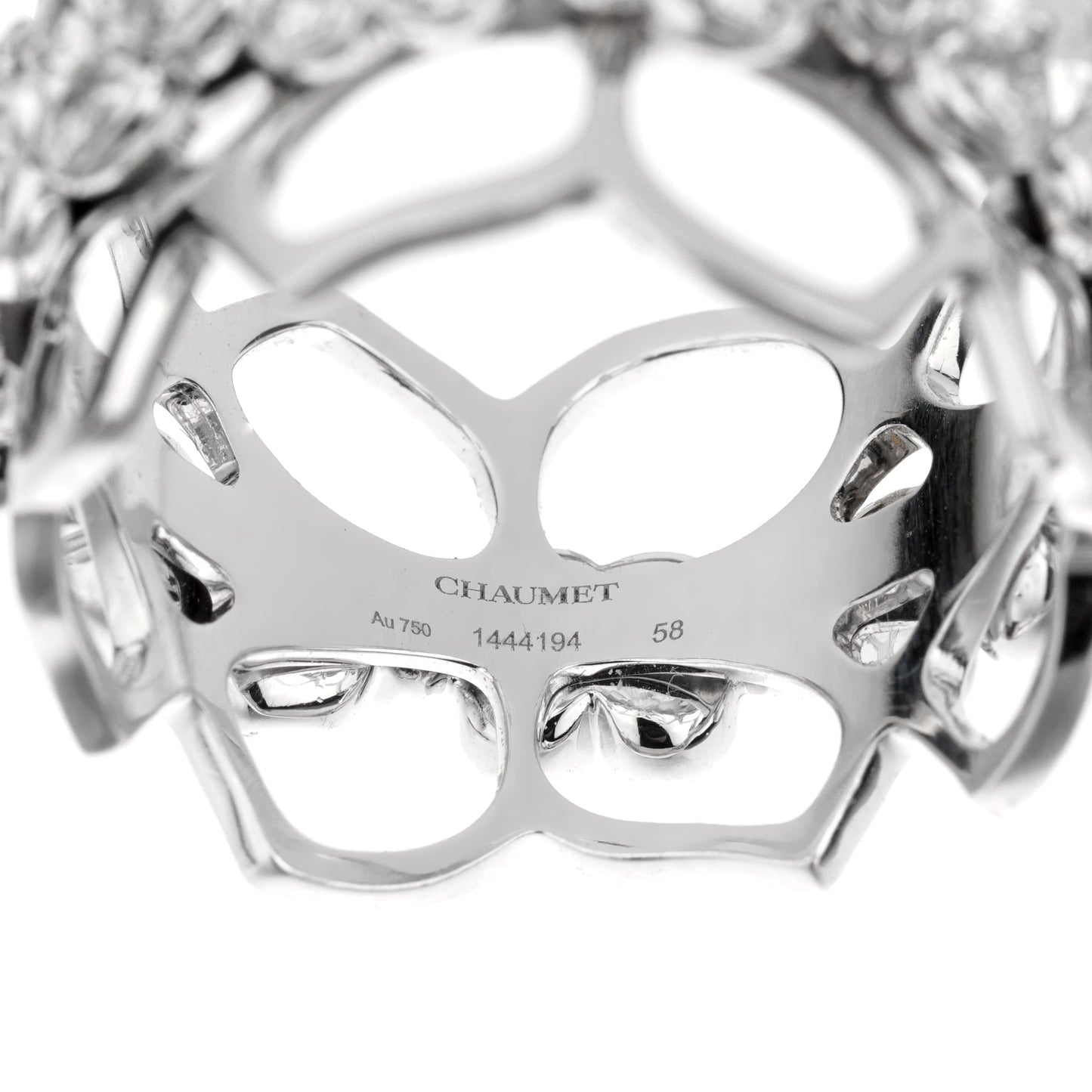 Chaumet Hortensia Diamond 18k White Gold Eternity Cocktail Ring