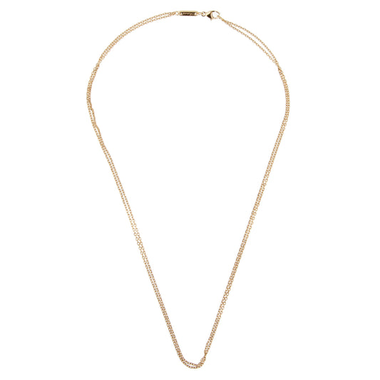 Chopard Double Rose Gold Cable Chain Link Necklace
