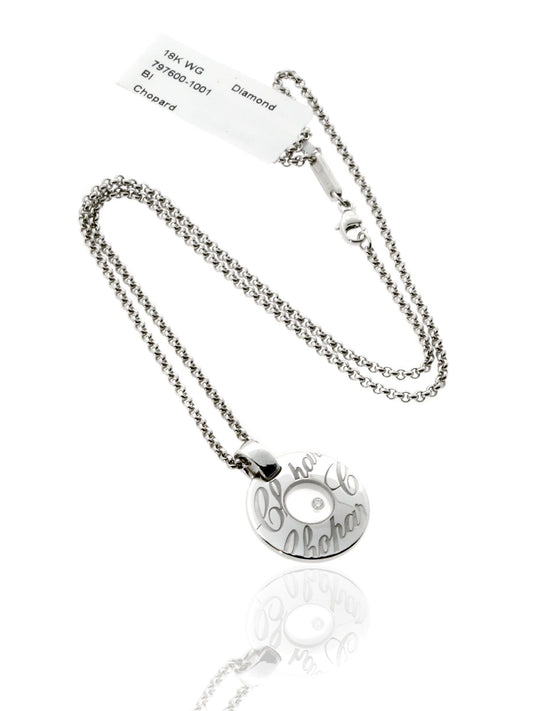 Chopard Happy Diamond 18kt White Gold Necklace 797600-1001