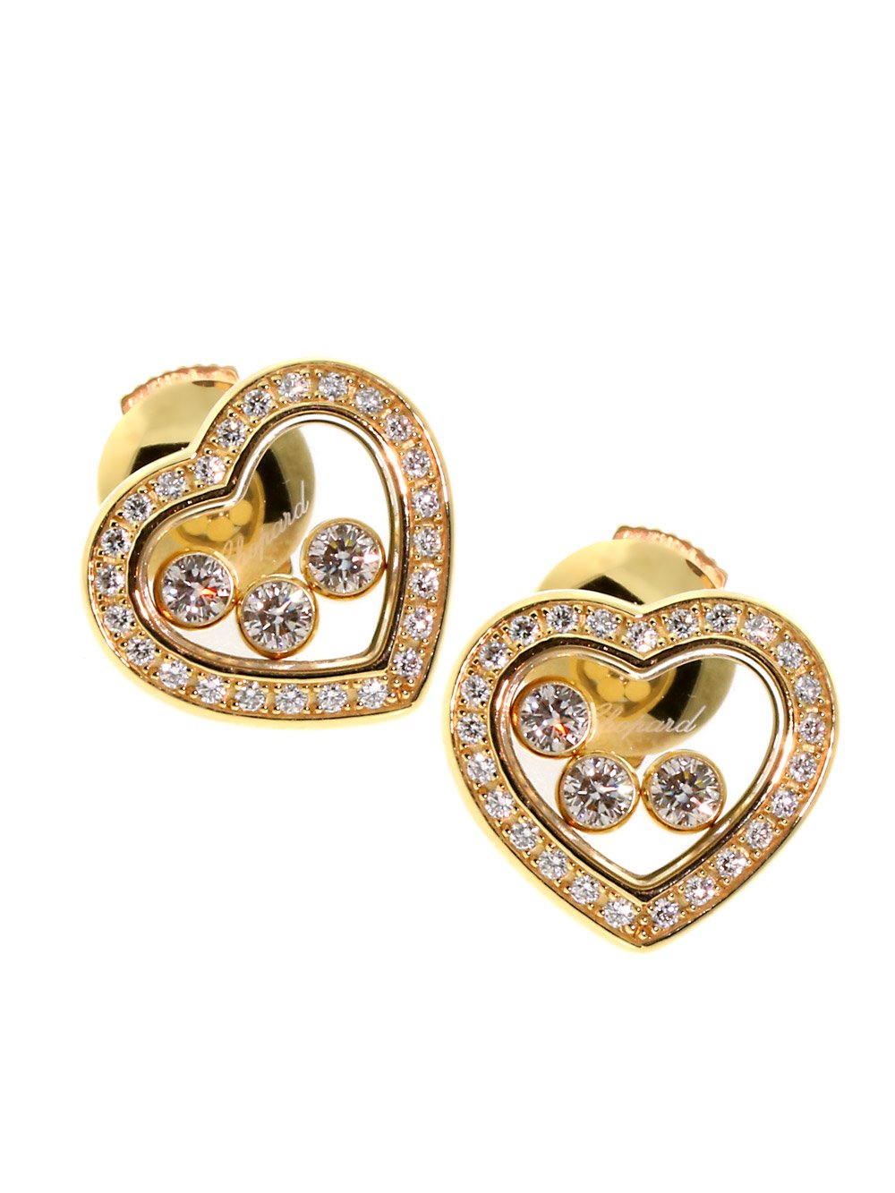 Chopard Happy Diamond Gold Earrings