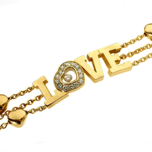 Chopard Love Happy Diamond 18k Yellow Gold Heart Bracelet