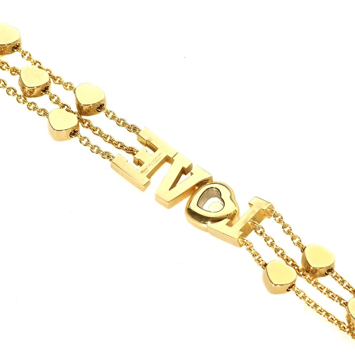 Chopard Love Happy Diamond 18k Yellow Gold Heart Bracelet