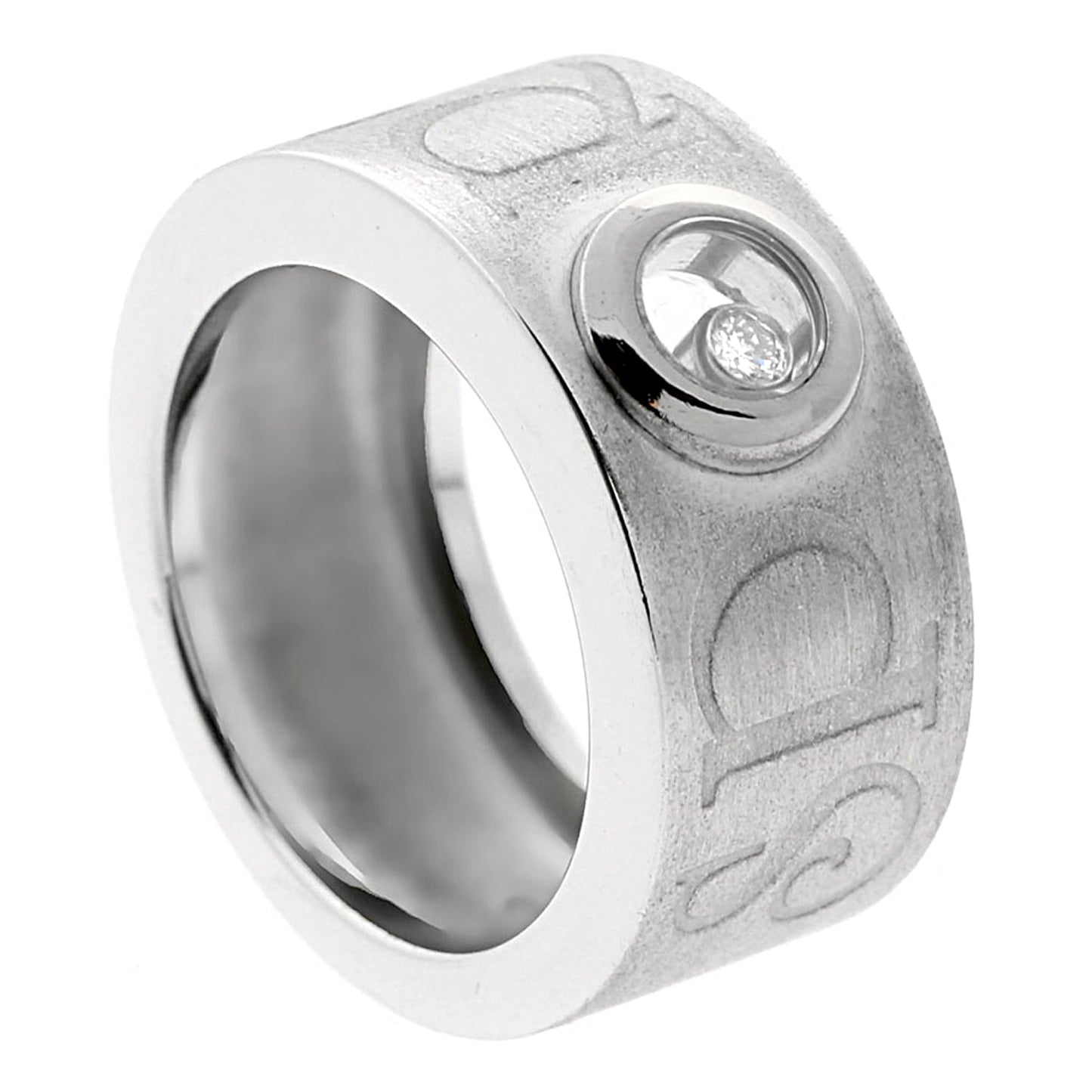 Chopard Happy Diamond Sport 18k White Gold Band Ring