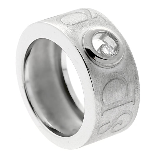 Chopard Happy Diamond Sport 18k White Gold Band Ring