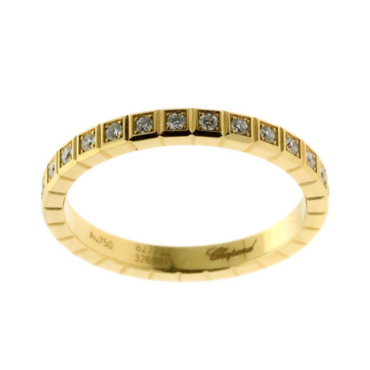 Chopard Ice Cube Diamond Eternity 18k Yellow Gold Band Ring